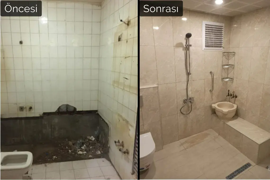 Çankaya Arjantin Sokak'ta Komple Banyo Tadilatı